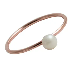 "Frosty" Rose Gold-Dipped Mini Pearl Ring