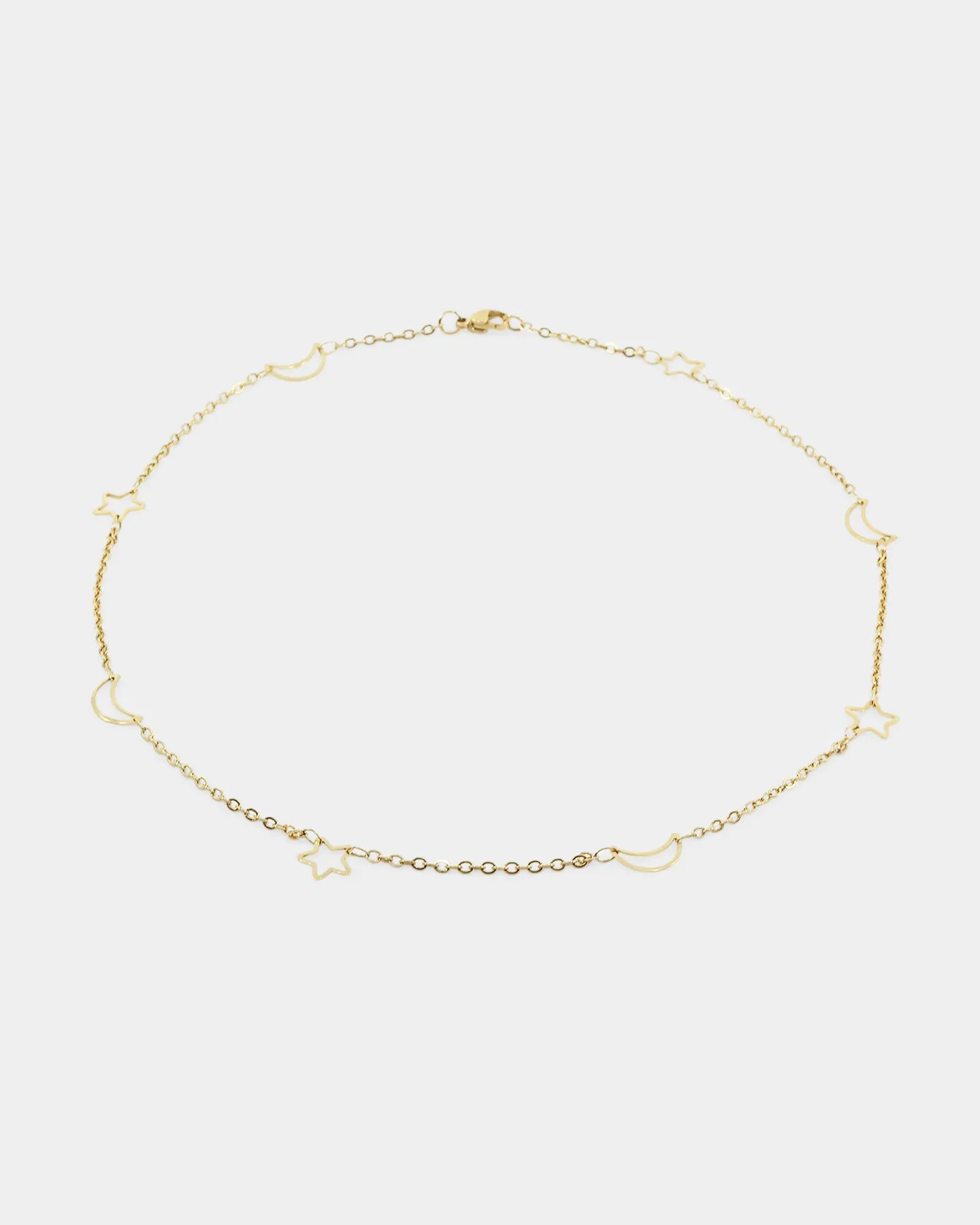 Raising Hell Women's Moon And Stars Necklace Gold