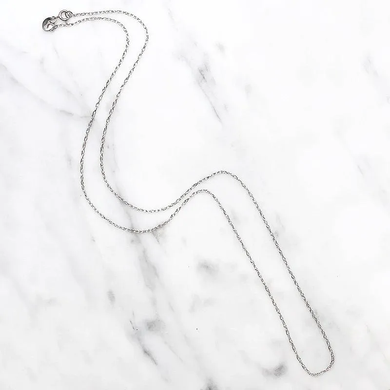 Recycled 14k White Gold Light Rope Chain