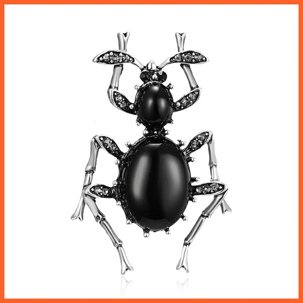 Rhinestone Beetle Crystal Pin Fashion Scarf Clip Jewellery Brooch Enamel Badge