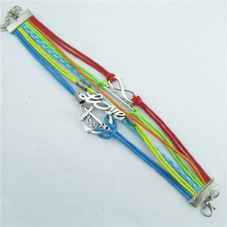 Romantic Infinite Love Colorful Woven Bracelet