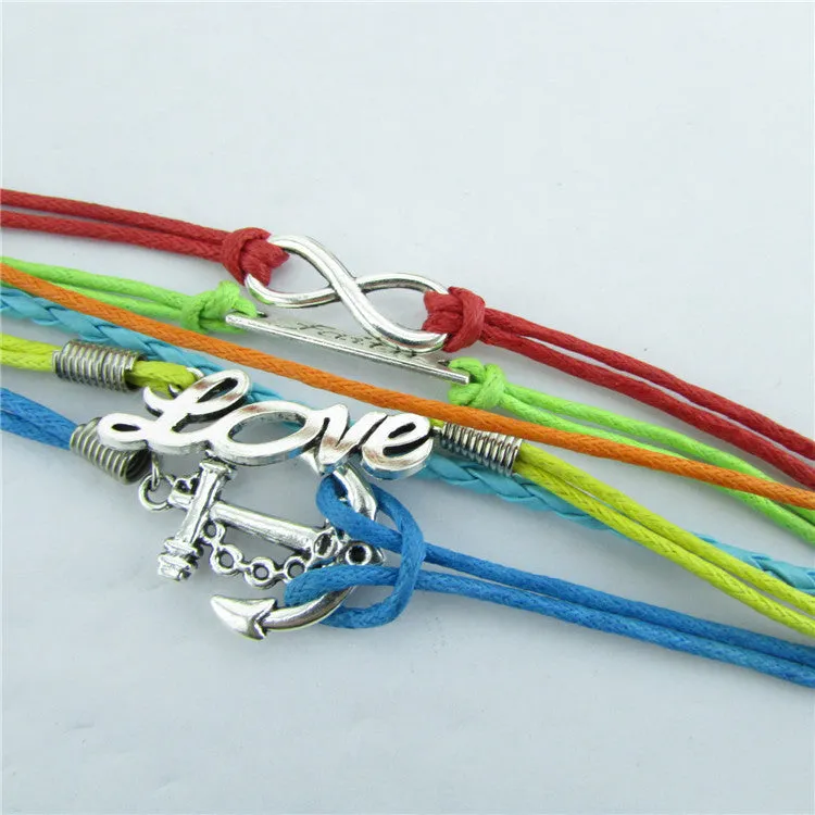 Romantic Infinite Love Colorful Woven Bracelet
