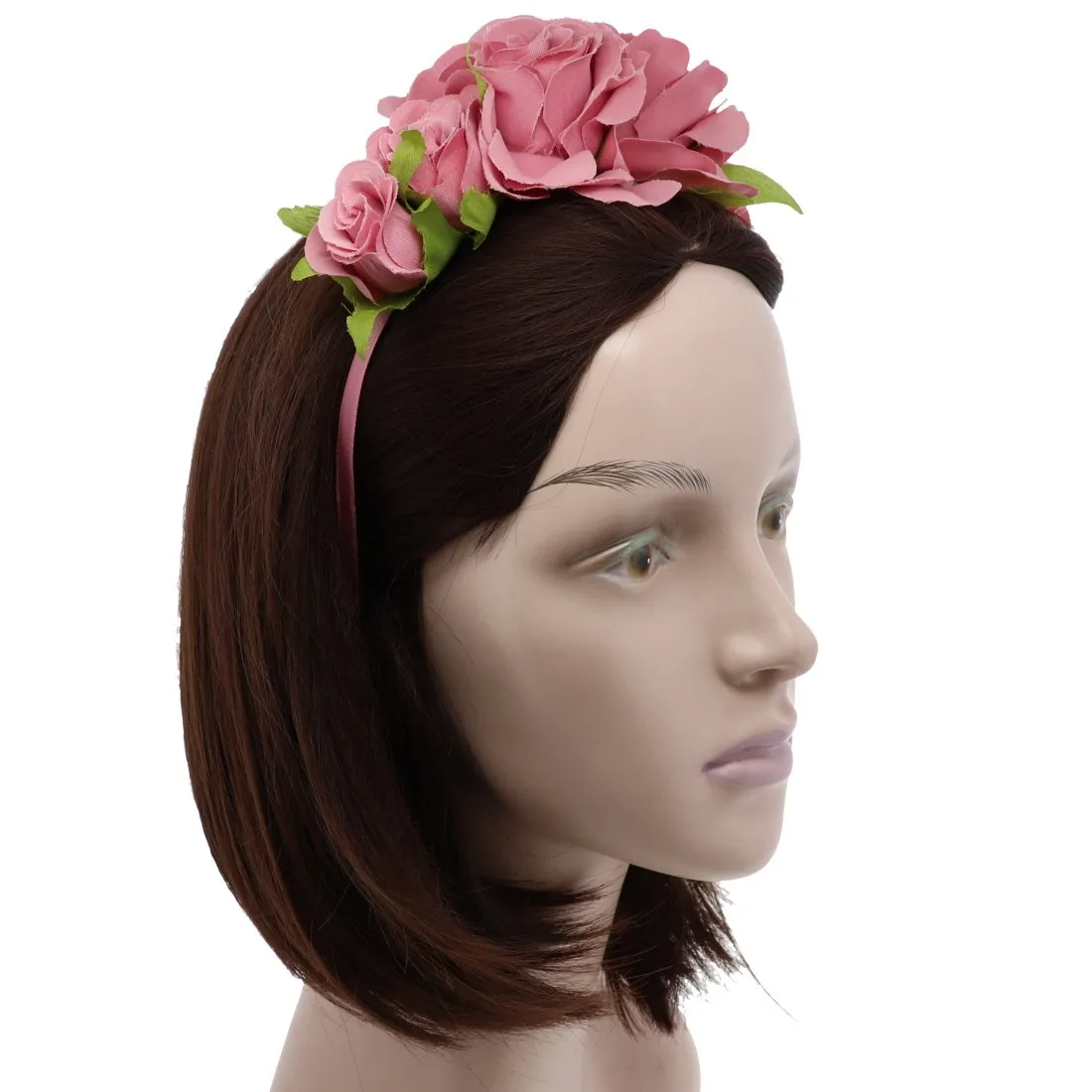 Rose Flower Hair Wreath Boho Headband - Rose