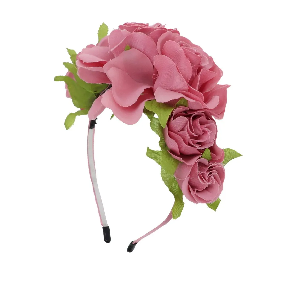 Rose Flower Hair Wreath Boho Headband - Rose