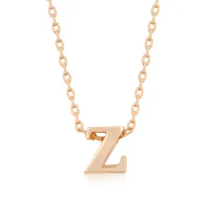 Rose Gold Finish Initial Z Pendant