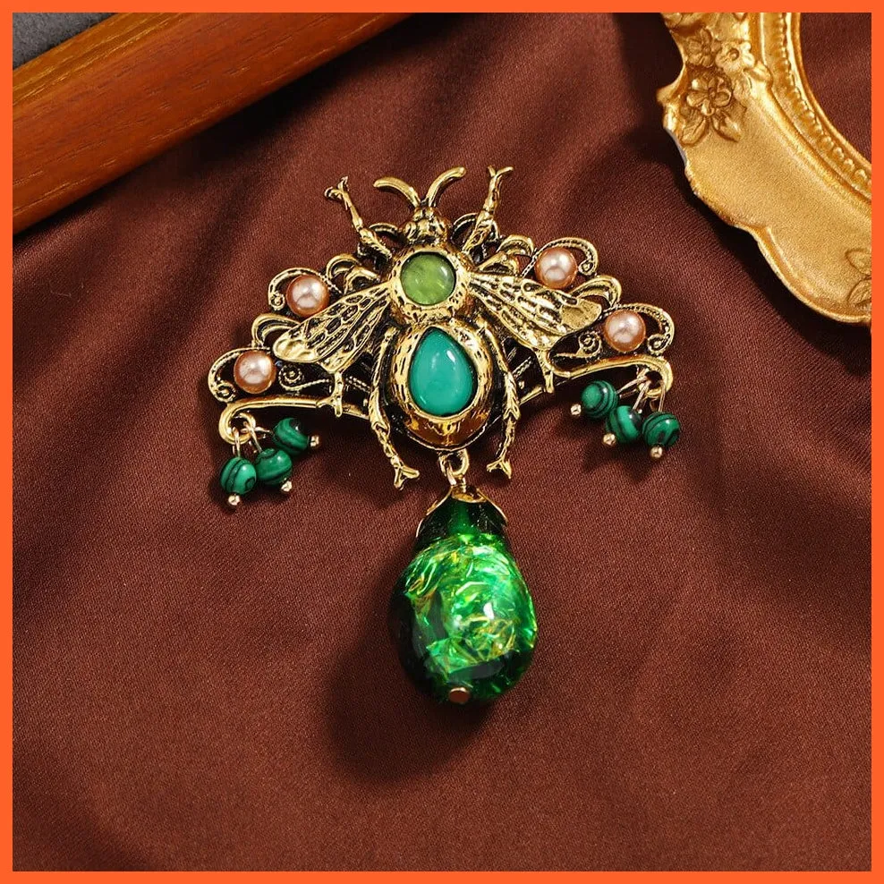 Royal Vintage Crystal Butterflies Bee Brooch Pins