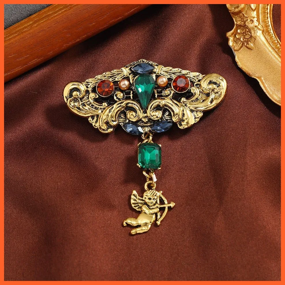 Royal Vintage Crystal Butterflies Bee Brooch Pins