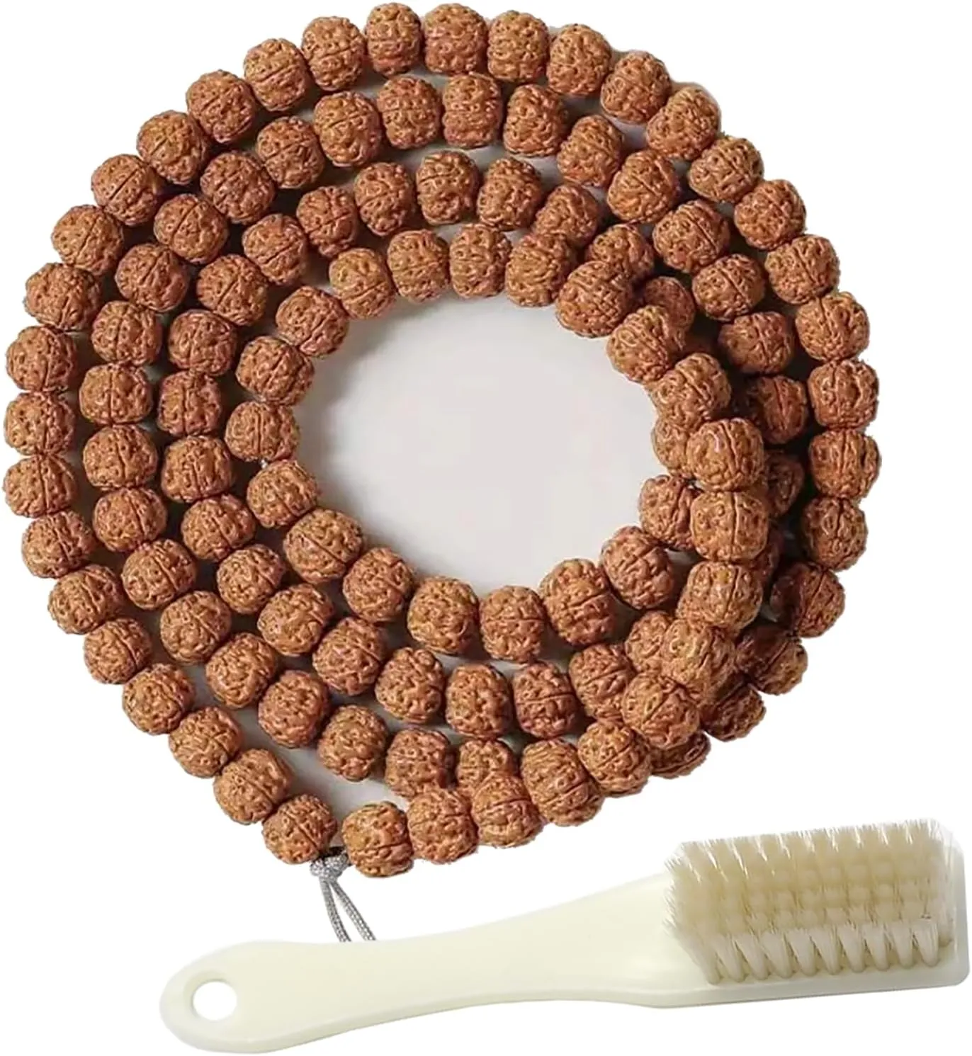 Rudraksha Japa Mala Prayer Yoga Meditation Blessing Buddhist Beads Necklace Bracelet