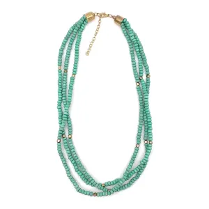 Sachi Chromatic Hues Sea Green Short Necklace