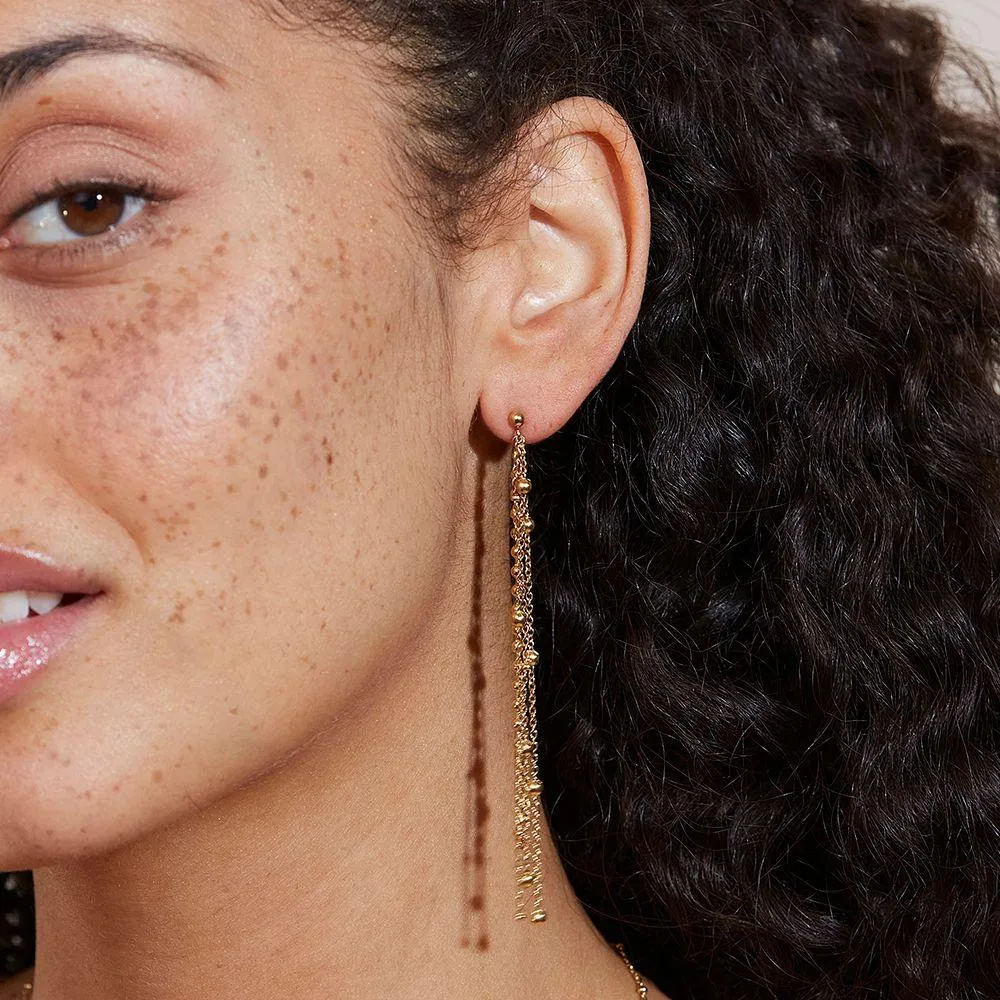 Scope Earrings Multi Gold