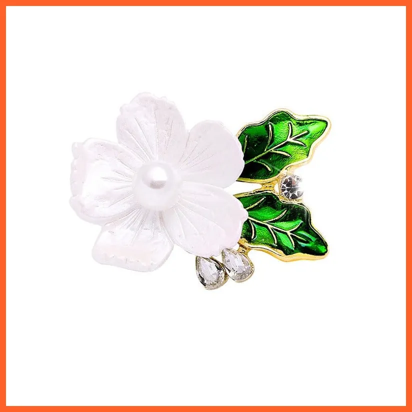Shell Flower Pearl Badges And Brooch Pins For Women