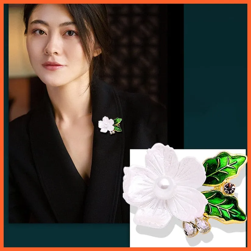 Shell Flower Pearl Badges And Brooch Pins For Women