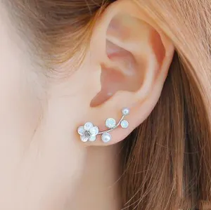 Shell Pearl Flower Earrings