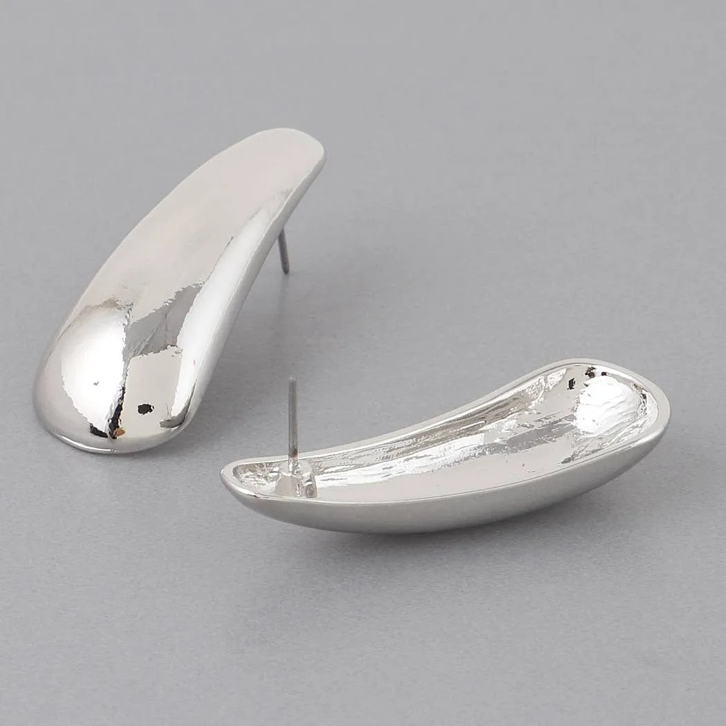 Shiny Abstract Drop Earrings