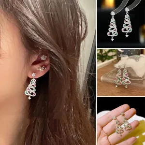 Shiny Christmas Tree Earrings
