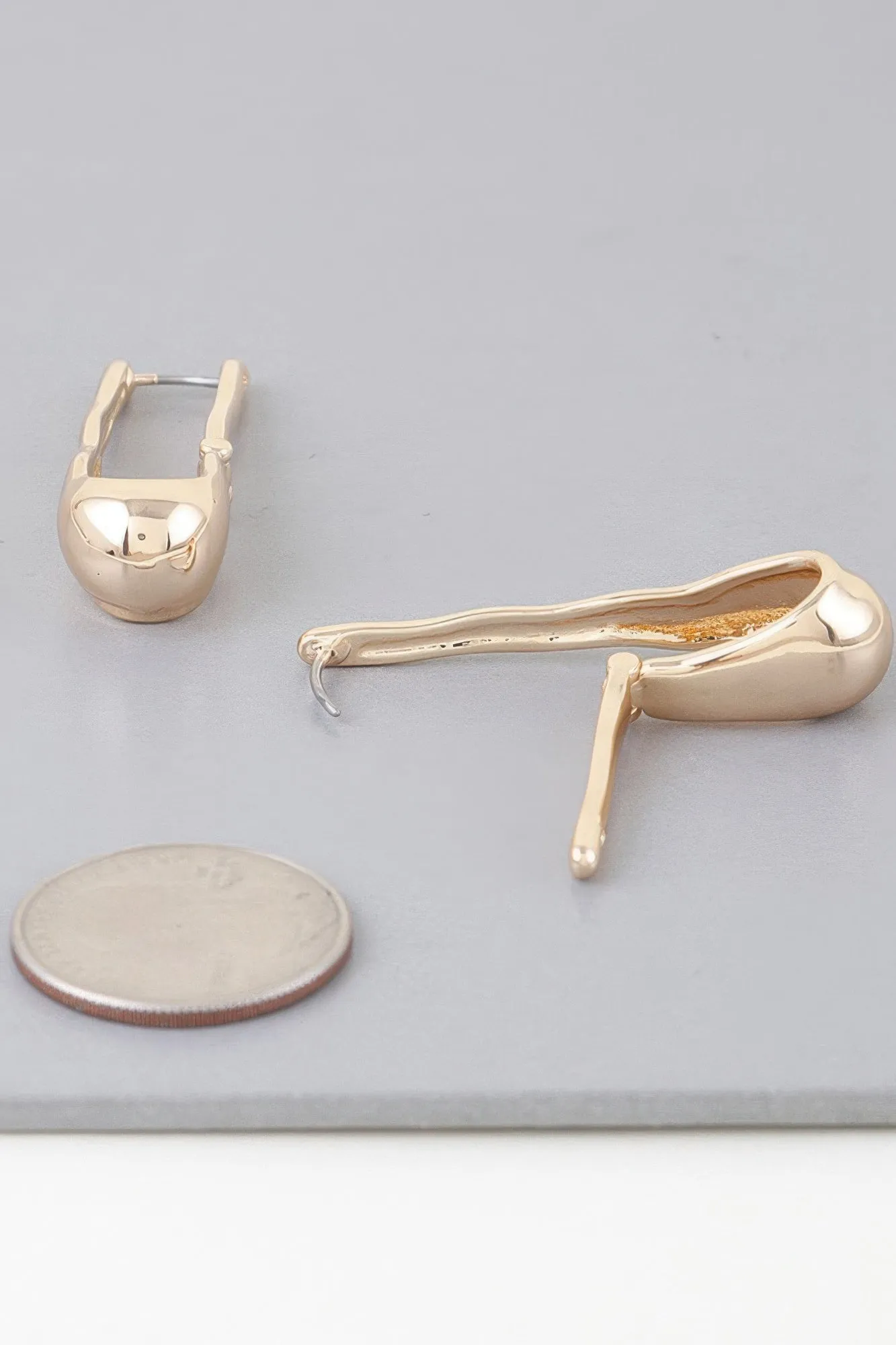 Shiny Melt Hoop Earrings