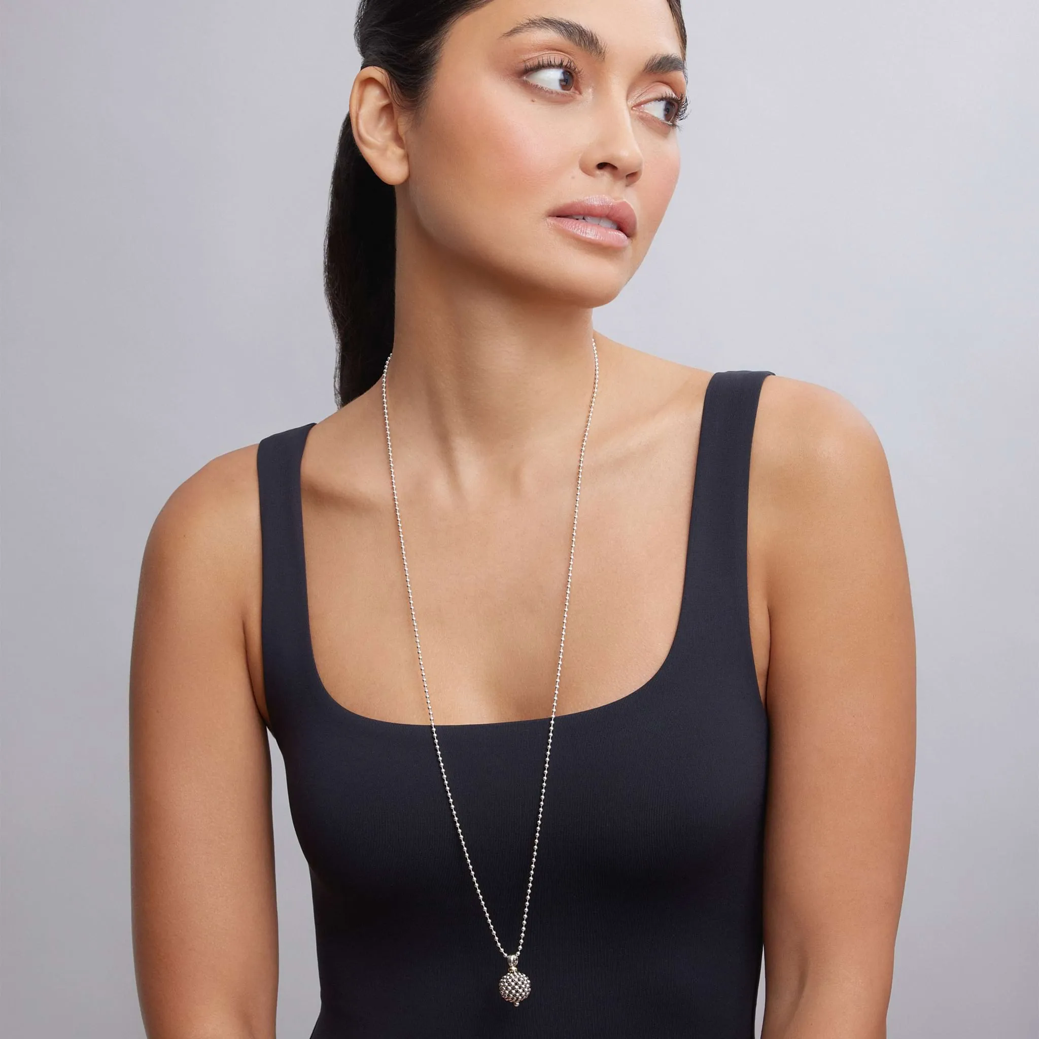 Signature Caviar Caviar Ball Pendant Necklace