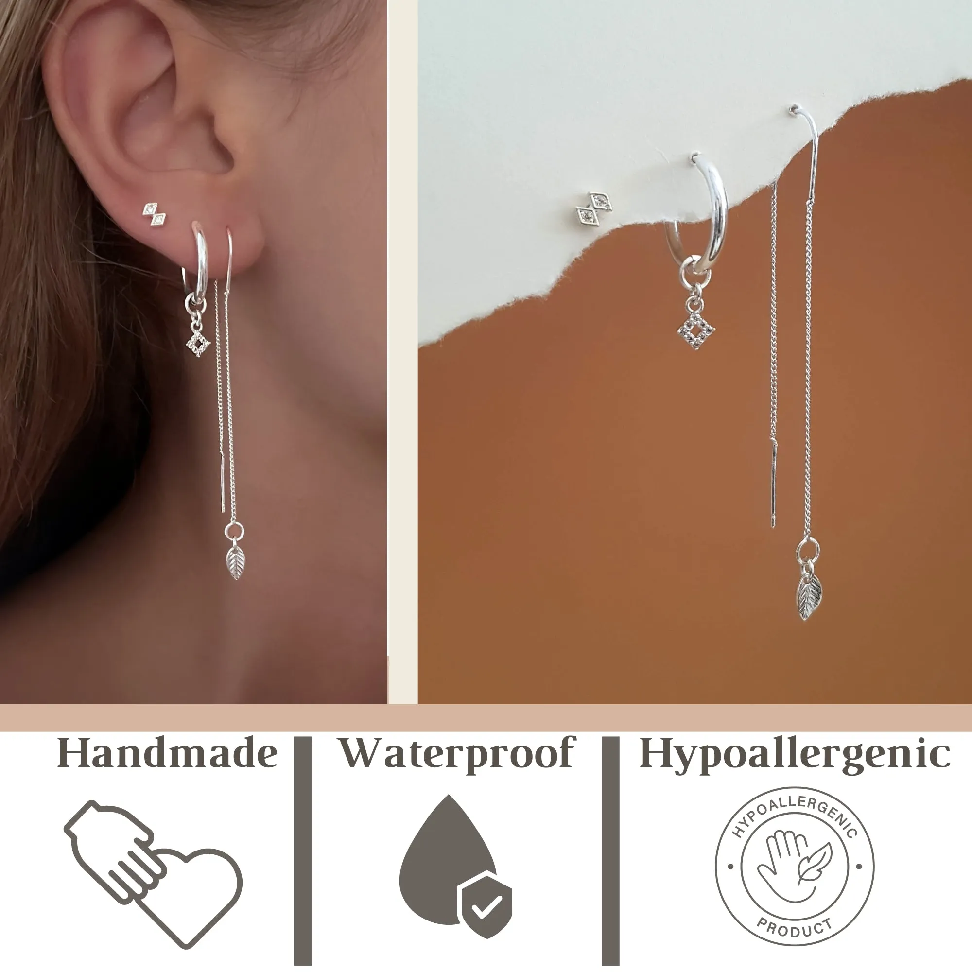 Silver Earring Set - Sparkly and Shiny