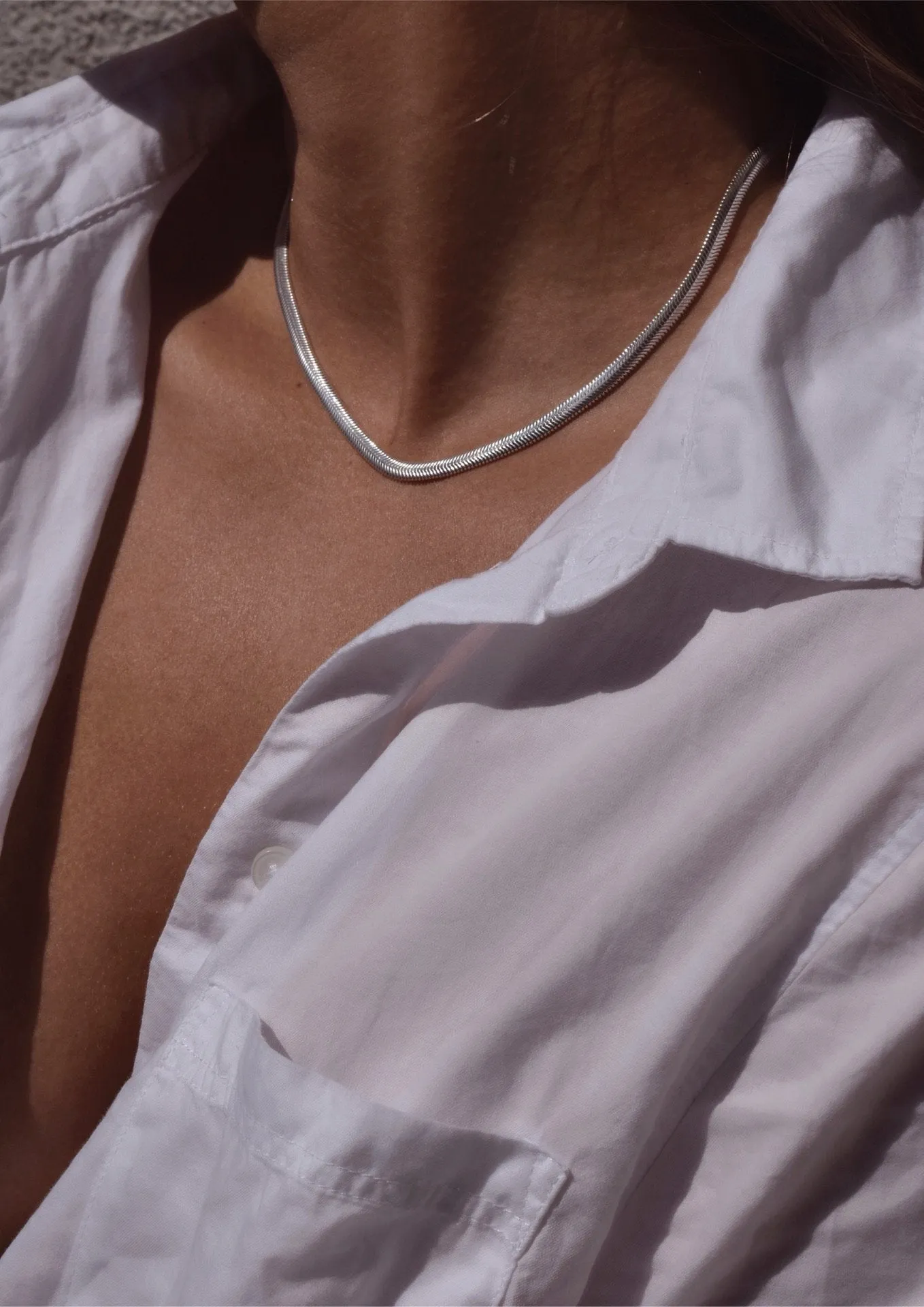Snake Necklace Silver