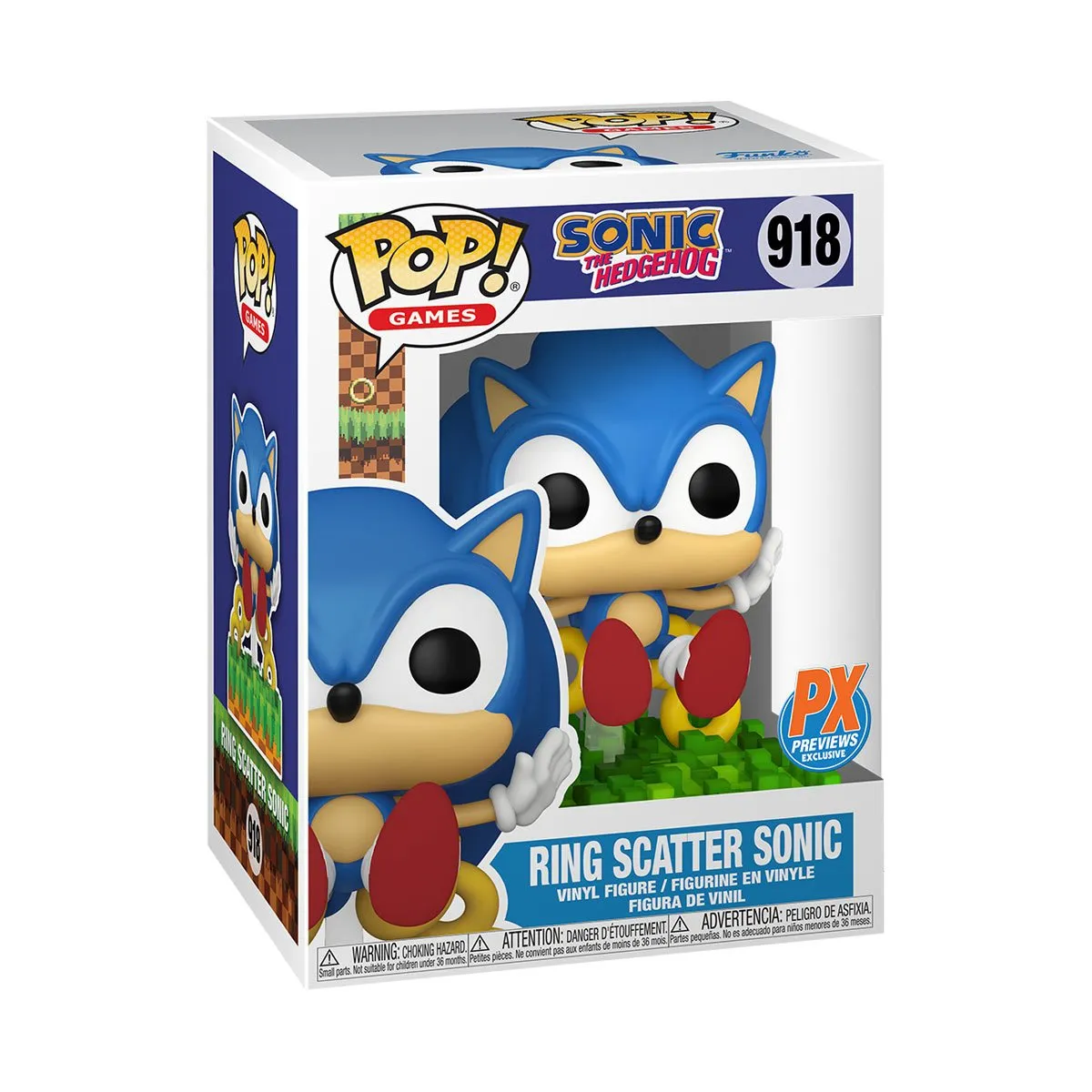 Sonic the Hedgehog Ring Scatter Sonic Funko Pop! Vinyl Figure #918 - Previews Exclusive