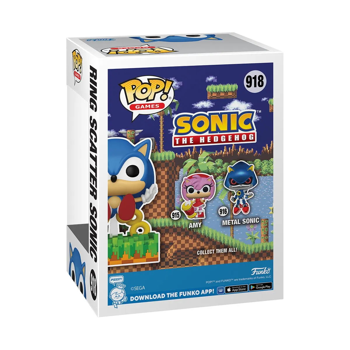 Sonic the Hedgehog Ring Scatter Sonic Funko Pop! Vinyl Figure #918 - Previews Exclusive