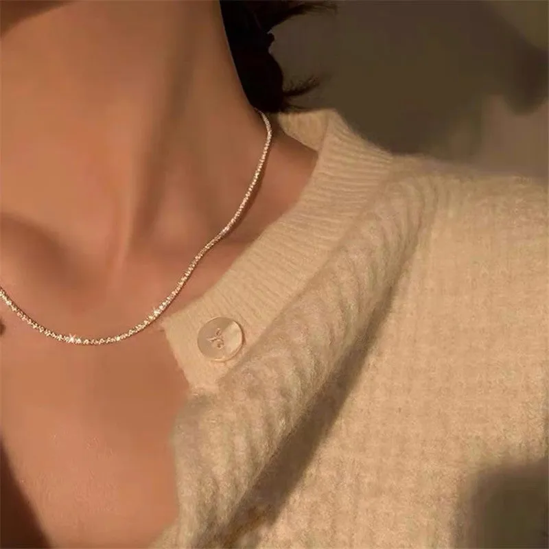 Sparkling Silver Necklace for Women