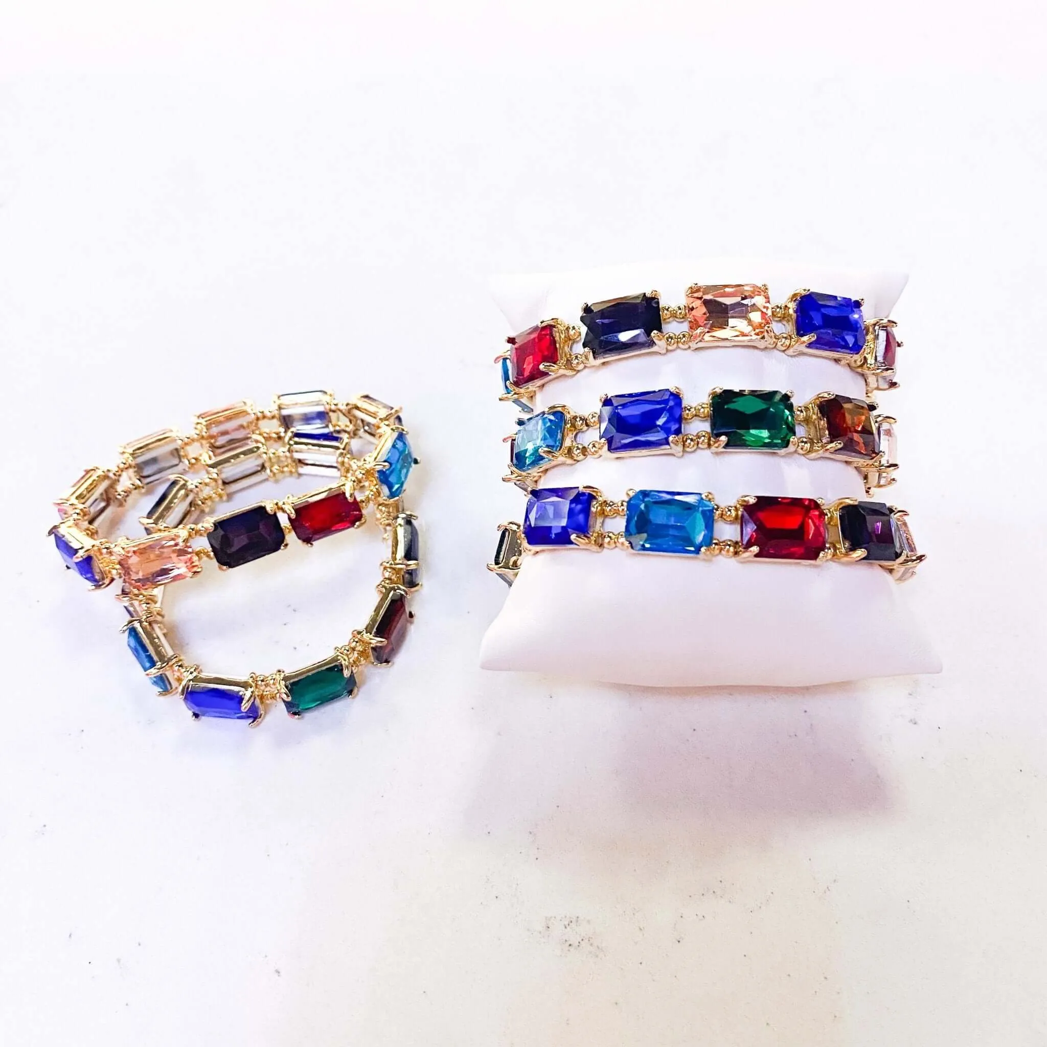 Square Diamond Bracelet- Colorful