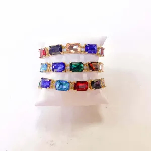 Square Diamond Bracelet- Colorful