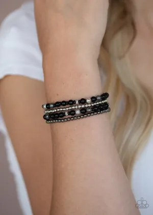 Stacked Style Maker - Black Paparazzi Bracelet
