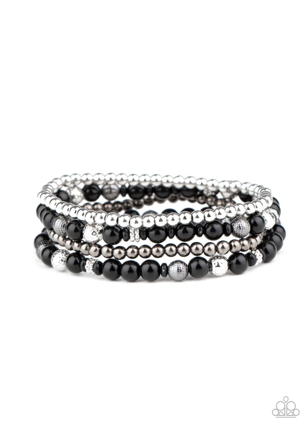 Stacked Style Maker - Black Paparazzi Bracelet