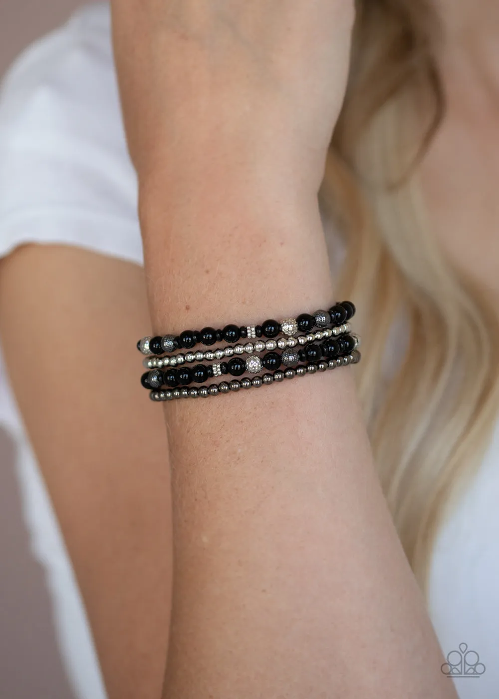 Stacked Style Maker - Black Paparazzi Bracelet