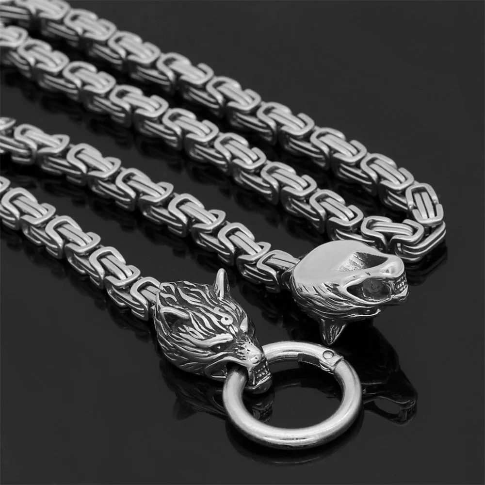 Stainless Steel Vintage Wolf Head  Pendant For Men