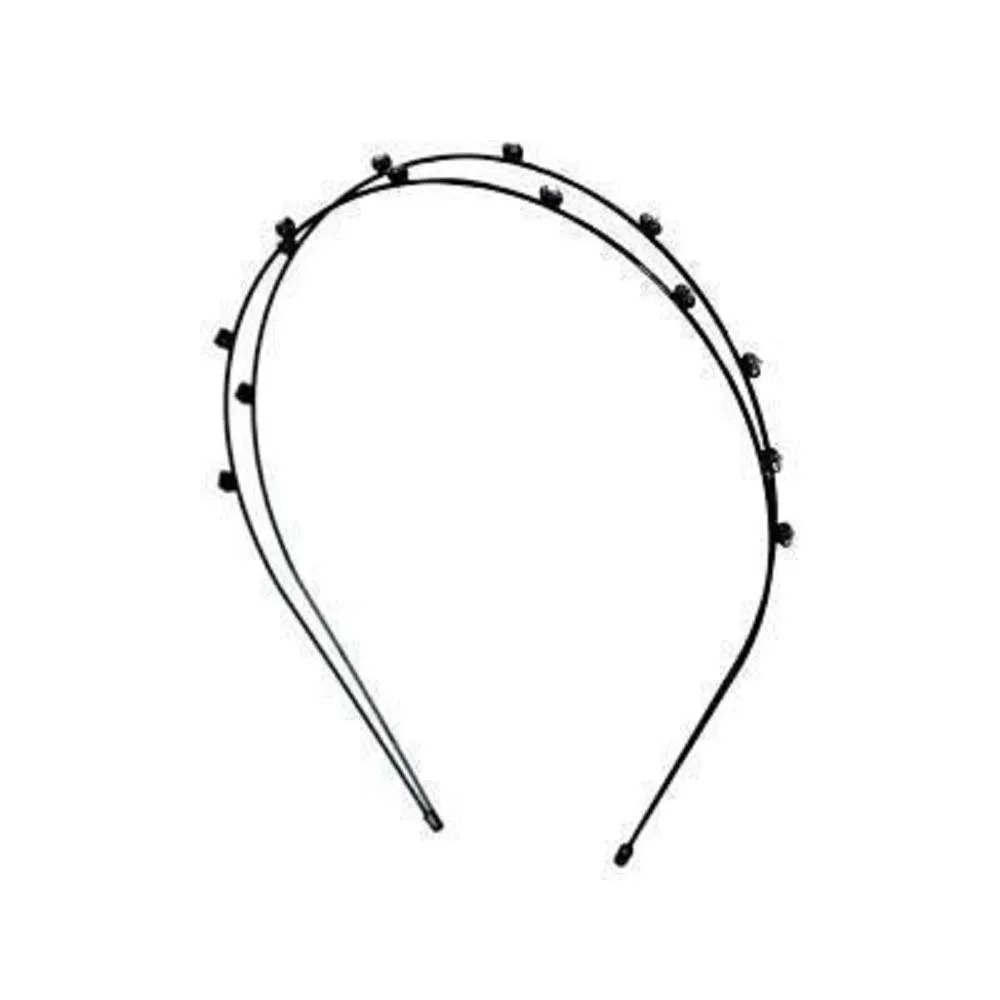 STARGAZER Headband Head Hair Bands - Black Plastic Crystal Rhinestones Decorative Boho Wrap Hairband Fashion Accessories Set for Women Girls AC8003 Yellow