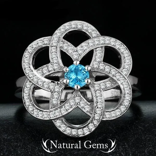 Sterling Silver Exaggerated Natural Stone
