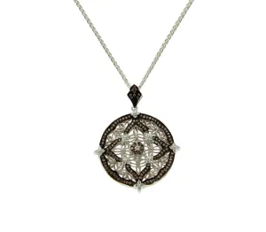 Sterling Silver Night & Day Reversible Pendant Large | Keith Jack