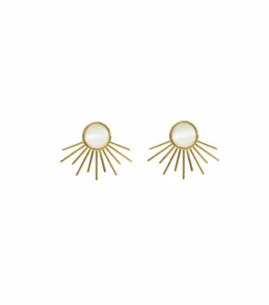 Summit Studs Front Back White Gold