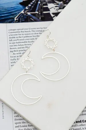 Sun & Moon Drop Earrings