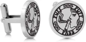 SuperJeweler Men's Cufflinks in Stainless Steel - Custom Engraved Cufflinks, Personalized Cufflinks for Men