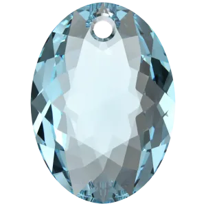 Swarovski Pendants Elliptic Cut (6438) Aquamarine