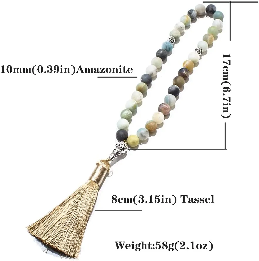 Tasbih Prayer Beads Allah & Muhammad Islamic Prayer Rosary Muslim Islam Misbaha Tasbeeh Sibha 99 Prayer Beads Necklace 33 Prayer Beads Bracelet