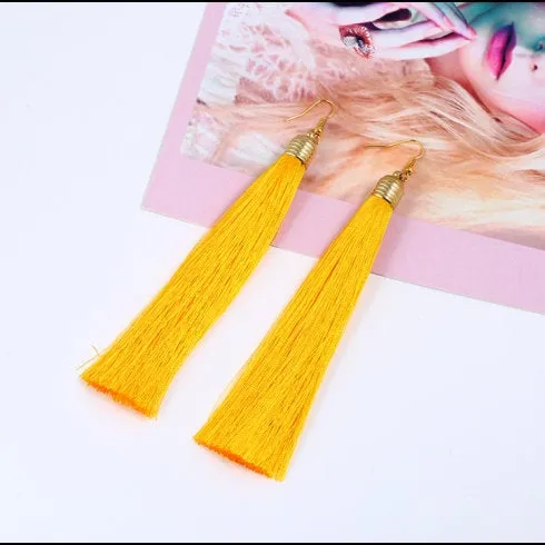 Tassel Earrings, Long or Mini Tassel Earrings, Best Bohemian Earrings, Tassle Earrings, Dangle Drop Tassle Earring, Statement Earrings