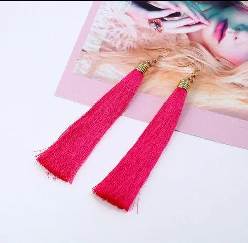Tassel Earrings, Long or Mini Tassel Earrings, Best Bohemian Earrings, Tassle Earrings, Dangle Drop Tassle Earring, Statement Earrings
