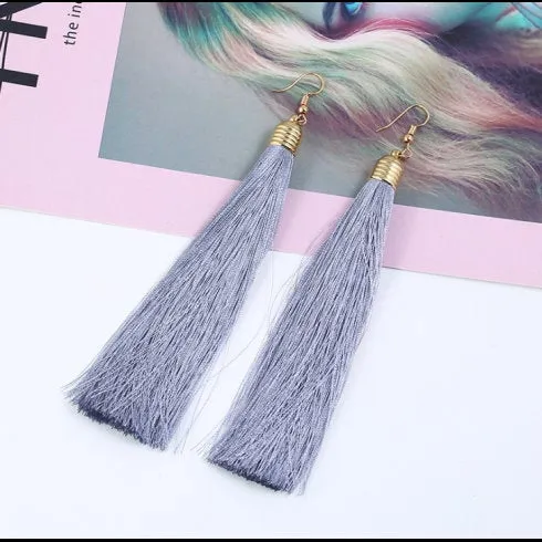 Tassel Earrings, Long or Mini Tassel Earrings, Best Bohemian Earrings, Tassle Earrings, Dangle Drop Tassle Earring, Statement Earrings