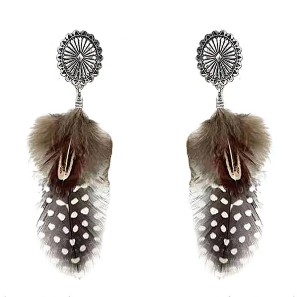 The Beth Feather Earrings