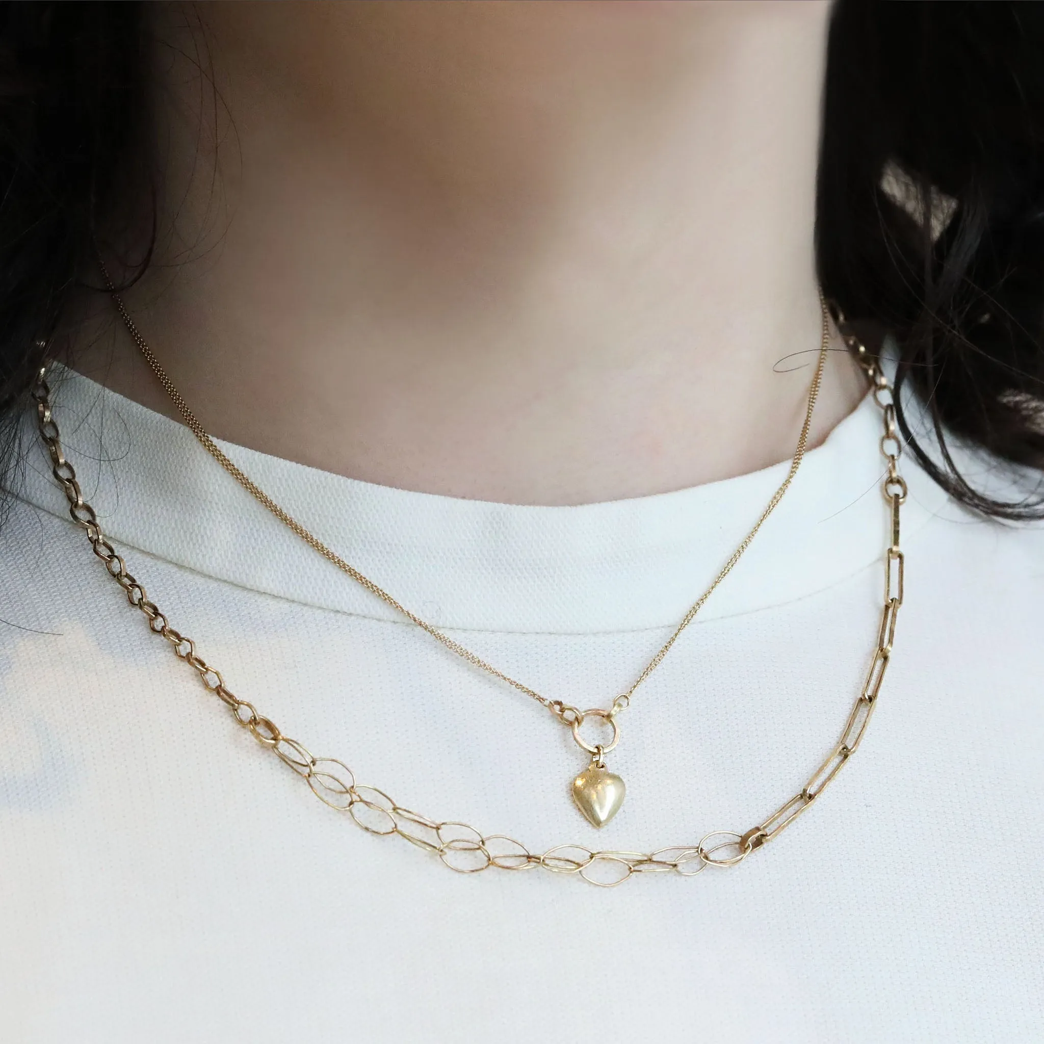 The "Sweetheart" 14 Karat Gold Necklace with a Heart Charm
