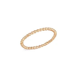 Thin Caviar Beaded Ring