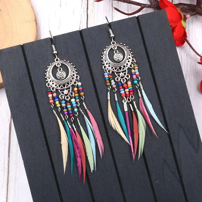 Tibetan Feather Earrings