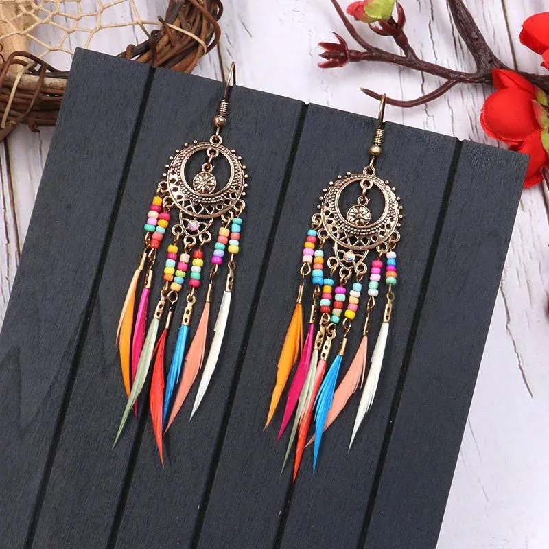 Tibetan Feather Earrings