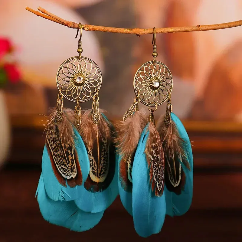 Tibetan Feather Earrings