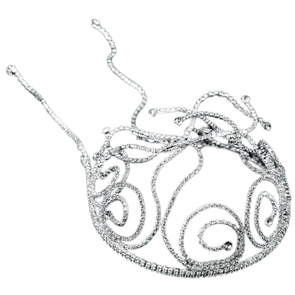 Trendy Snake Pattern Rhinestones Hairpieces Versatile Headwear Fashion Hair Decoration Party Headband Hair Ornament